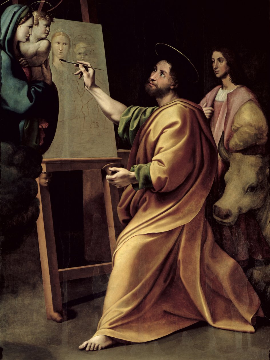 St. Lukas malt die Jungfrau von Raffaello Sanzio Raphael