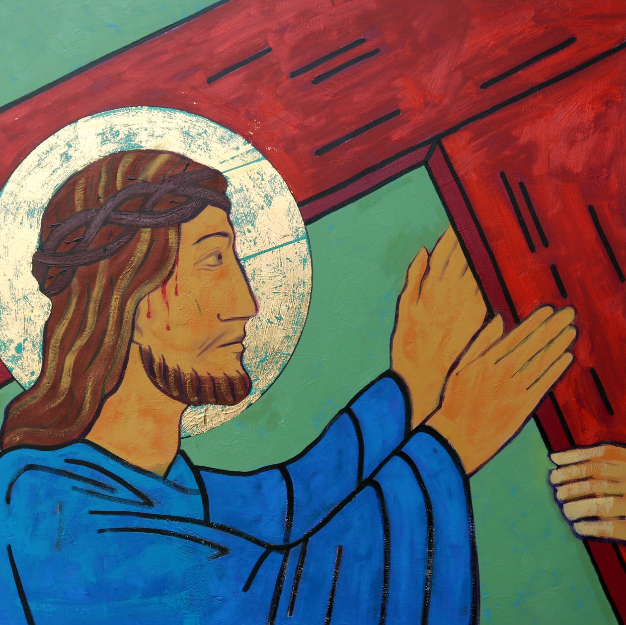 Jesus nimmt sein Kreuz auf von Sara Hayward