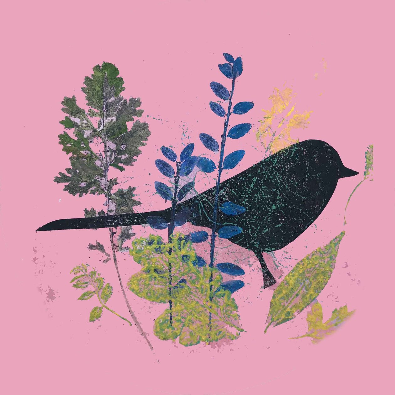 Vogel und Blätter von Sarah Thompson Engels