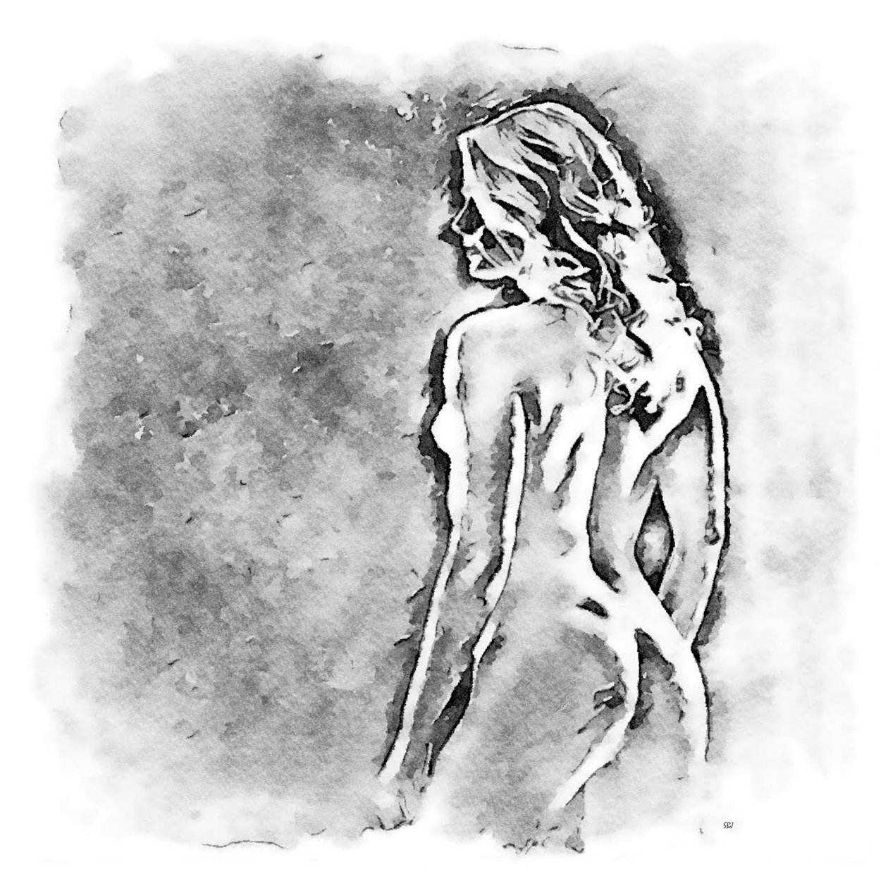 Rücken einer schönen Frau von SaskiaBJ