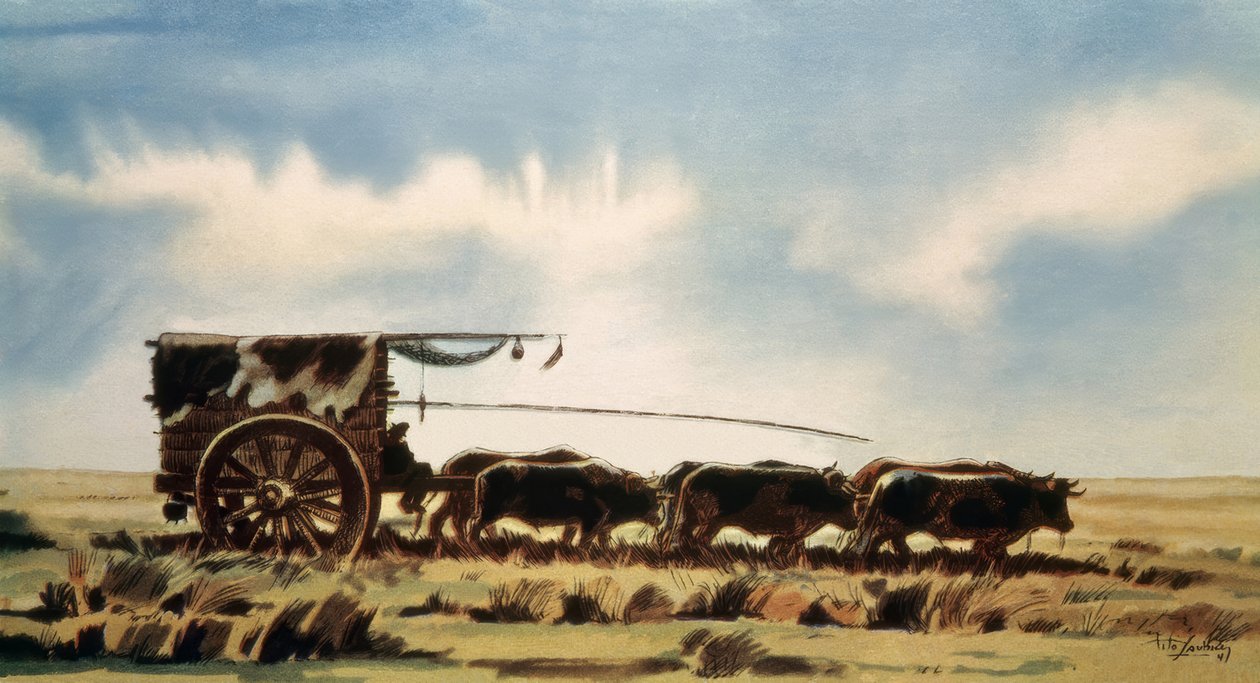 Durchquerung der Pampa im Waggon von Saubidet Tito
