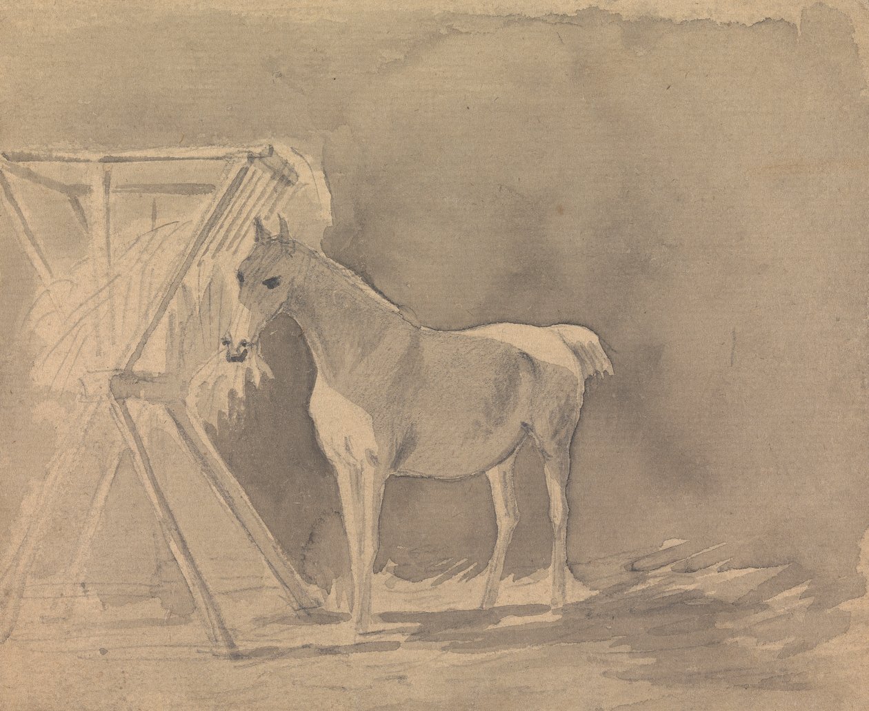 Ein Pferd beim Grasen von Sawrey Gilpin