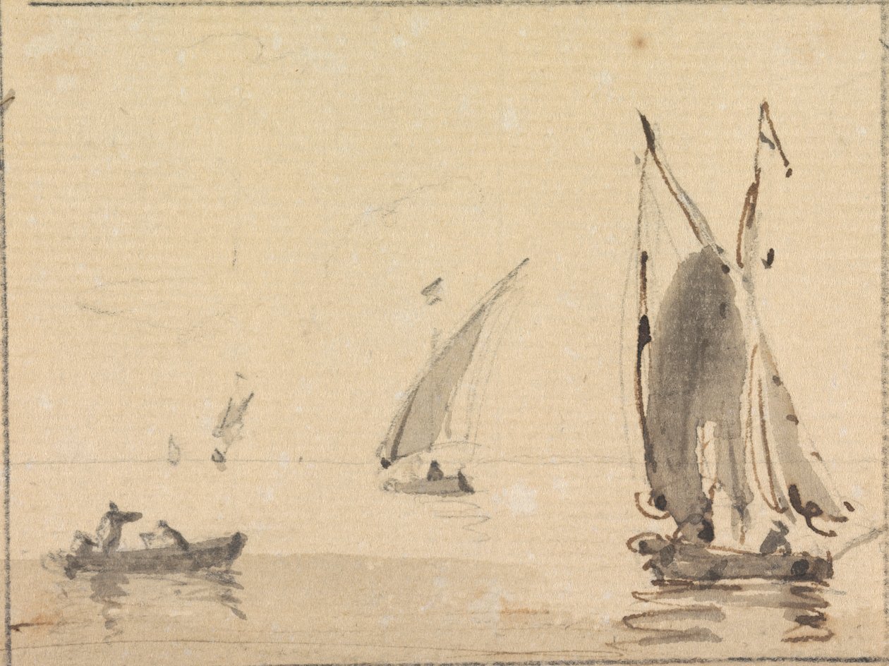 Segelboote auf ruhiger See von Sawrey Gilpin