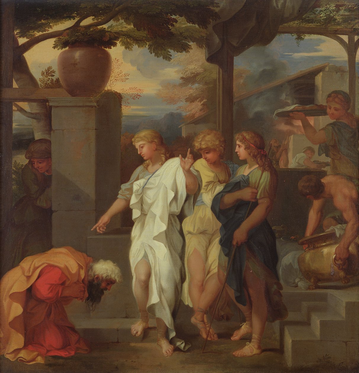 Abraham und die drei Engel von Sébastien Bourdon
