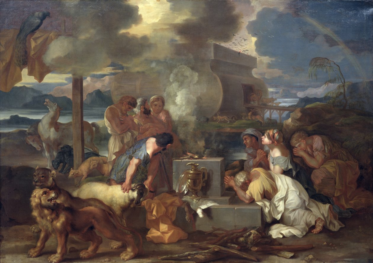 Das Opfer Noahs, ca. 1640 von Sébastien Bourdon