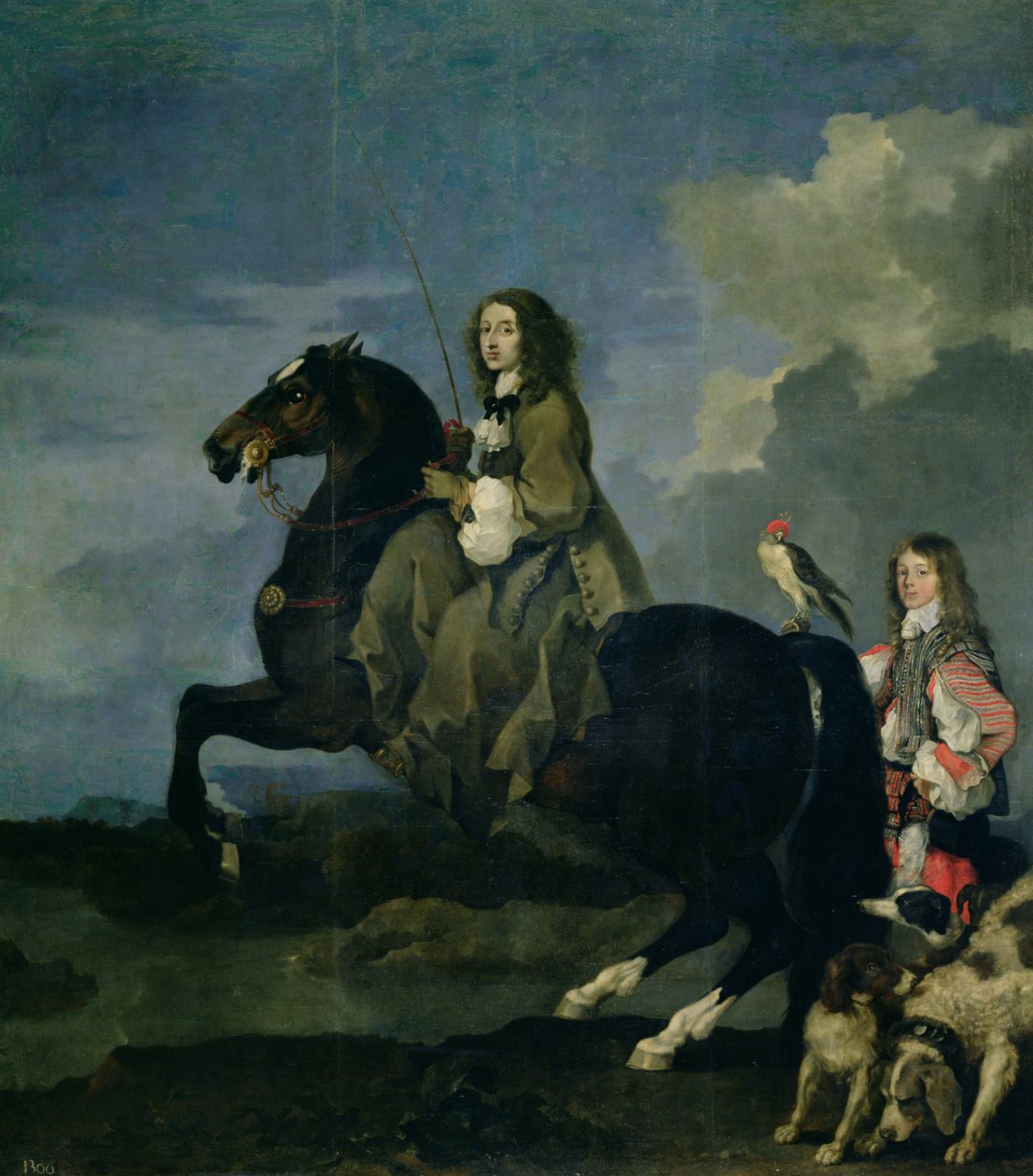 Christina von Schweden (1626-89) zu Pferd von Sébastien Bourdon