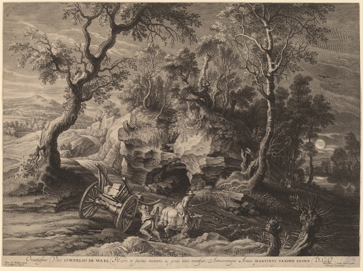 Felsige Landschaft von Schelte Adams Bolswert after Sir Peter Paul Rubens
