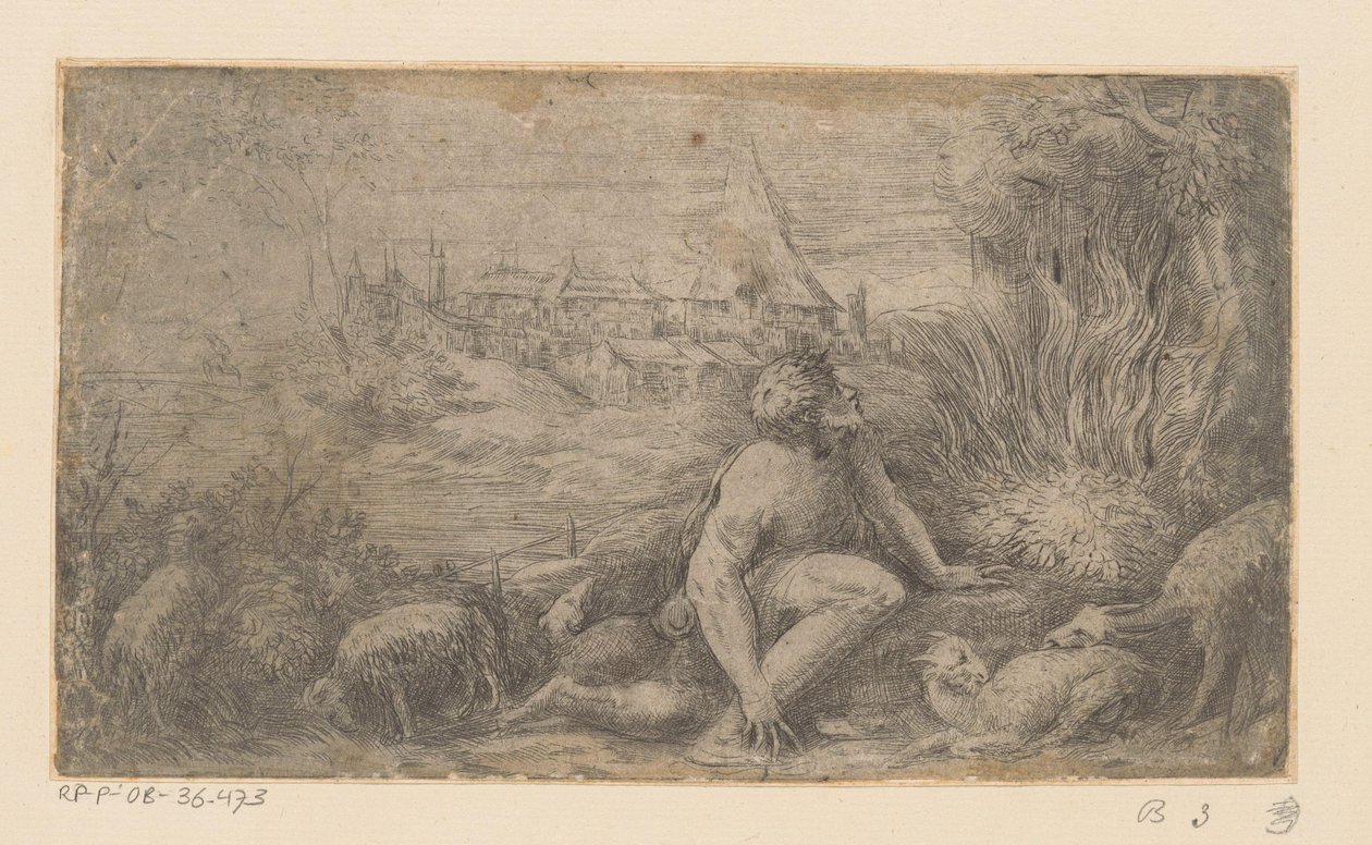 Moses beim brennenden Dornbusch von Schiavone