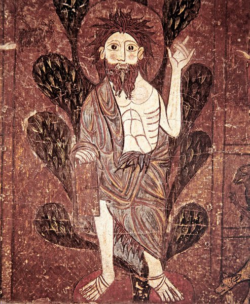 Johannes der Täufer, vom Altarfrontal von Gesera, 13. Jahrhundert von School of Aragon