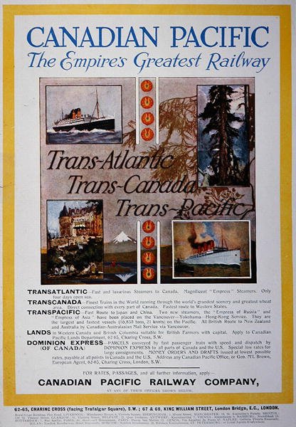 Das größte Eisenbahnnetz des Reiches, Canadian Pacific Poster von School Canadian