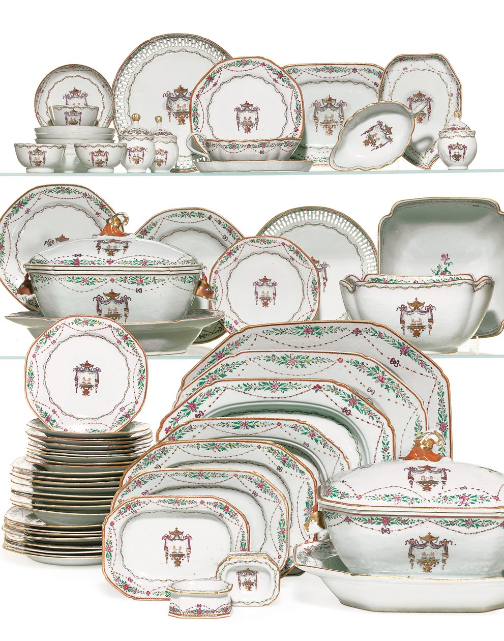 Priesterlicher Segen Speiseservice, ca. 1785 (Keramik) von School Chinese