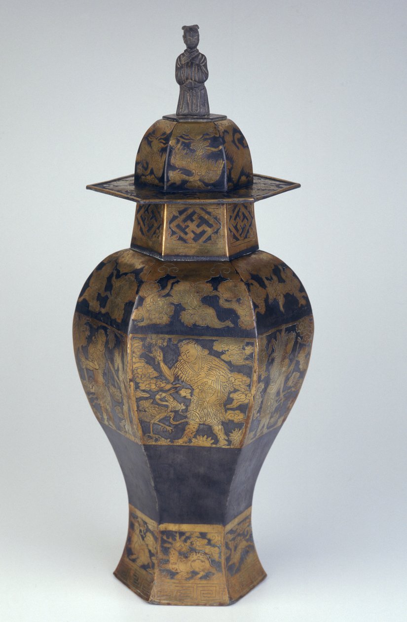 Vase und Deckel, Ming-Dynastie von School Chinese
