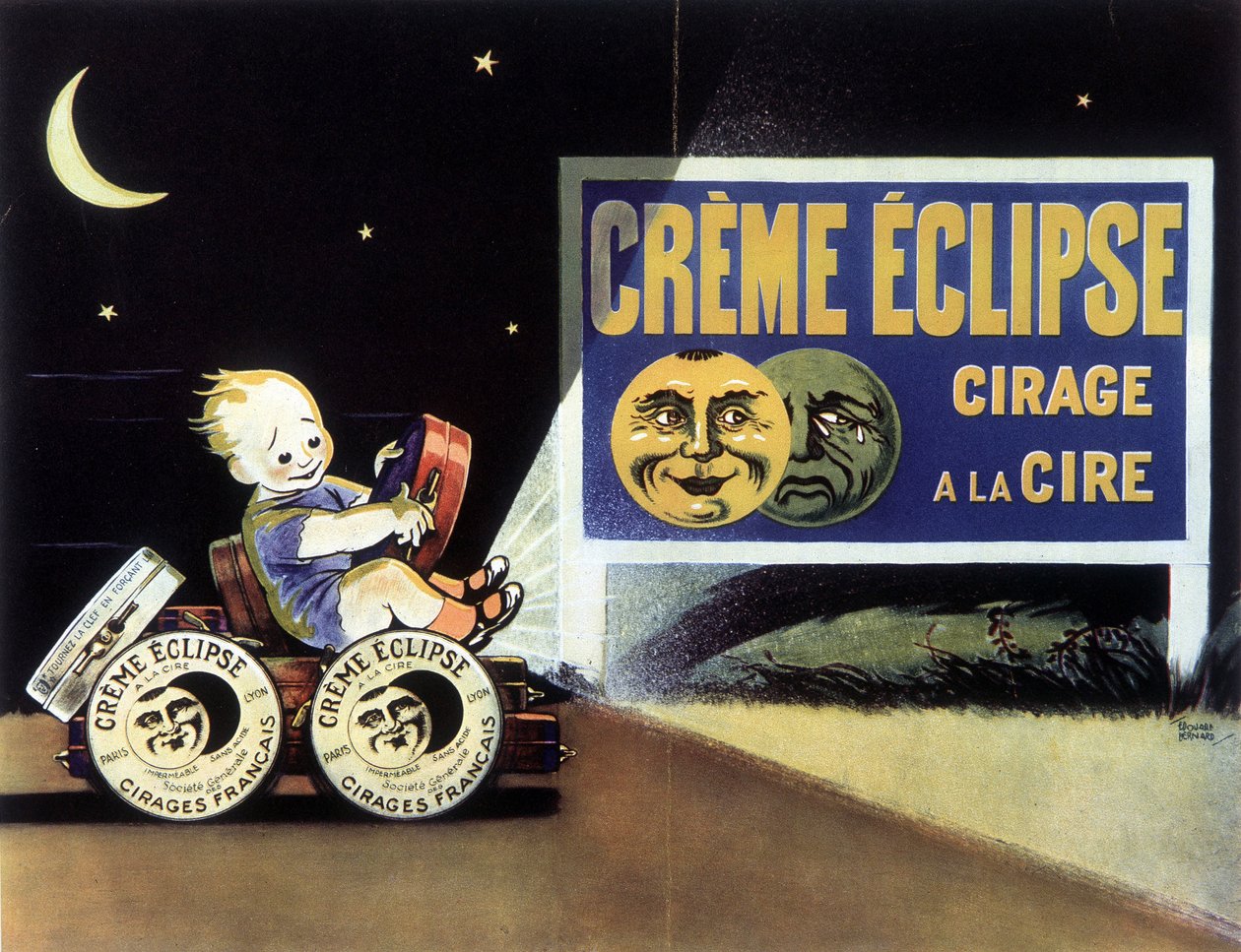 Werbung für Wachspolitur „Eclipse Creme“ von School French
