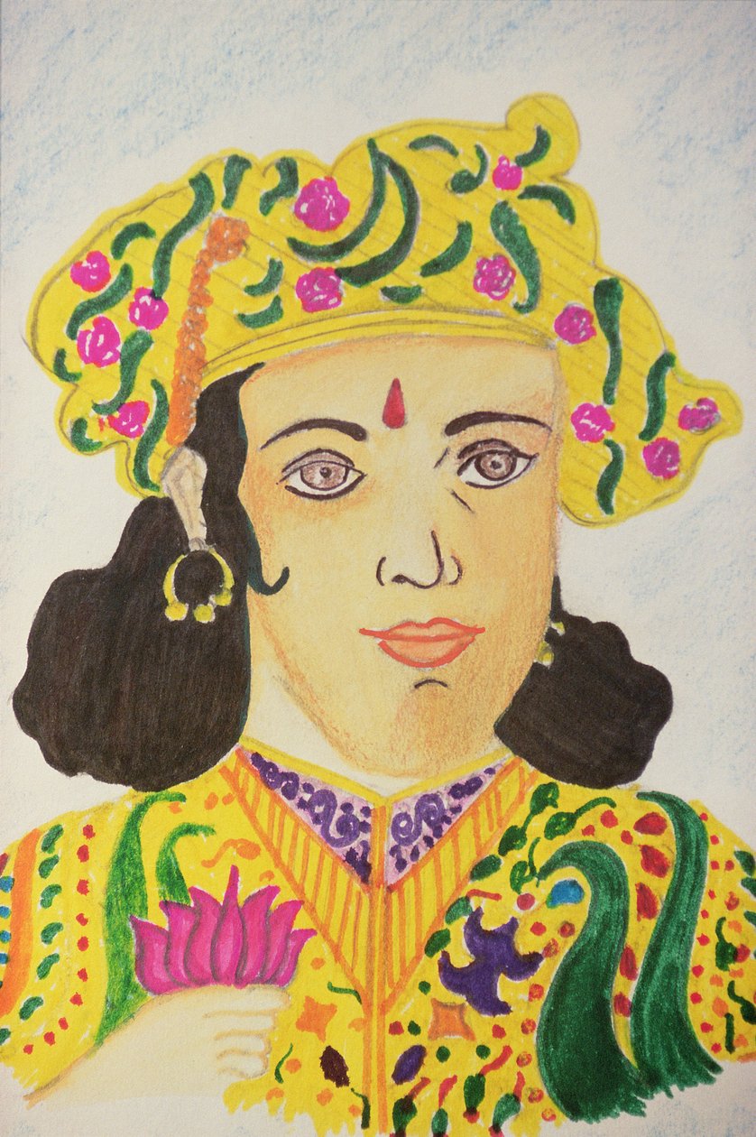 Kaiser Ashoka (Aquarell) von School Indian