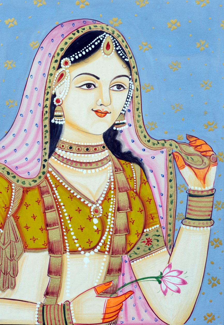 Miniaturmalerei von Jodha Bai von School Indian