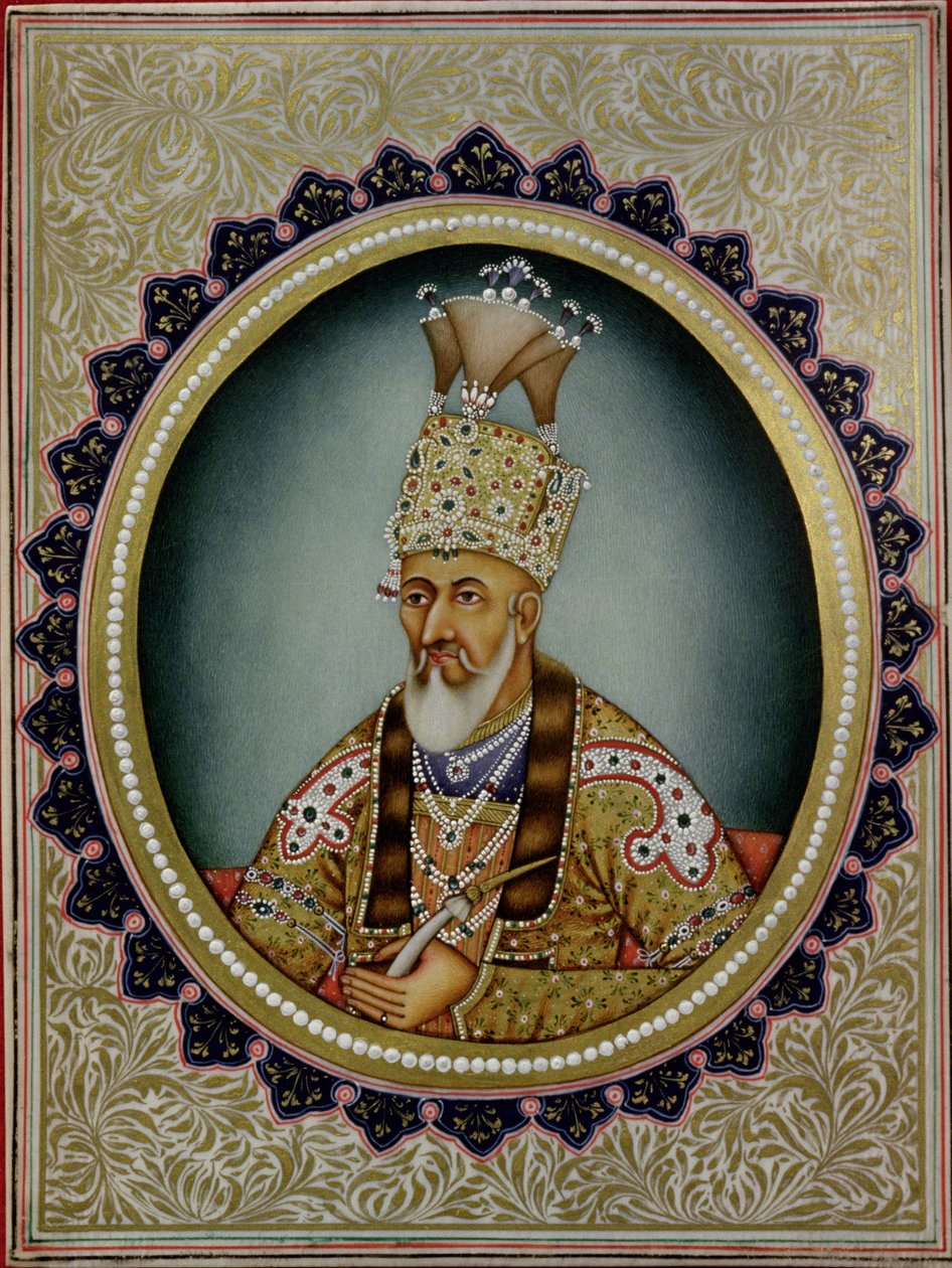 Porträt von Bahadur Shah II (1775-1862) von School Indian