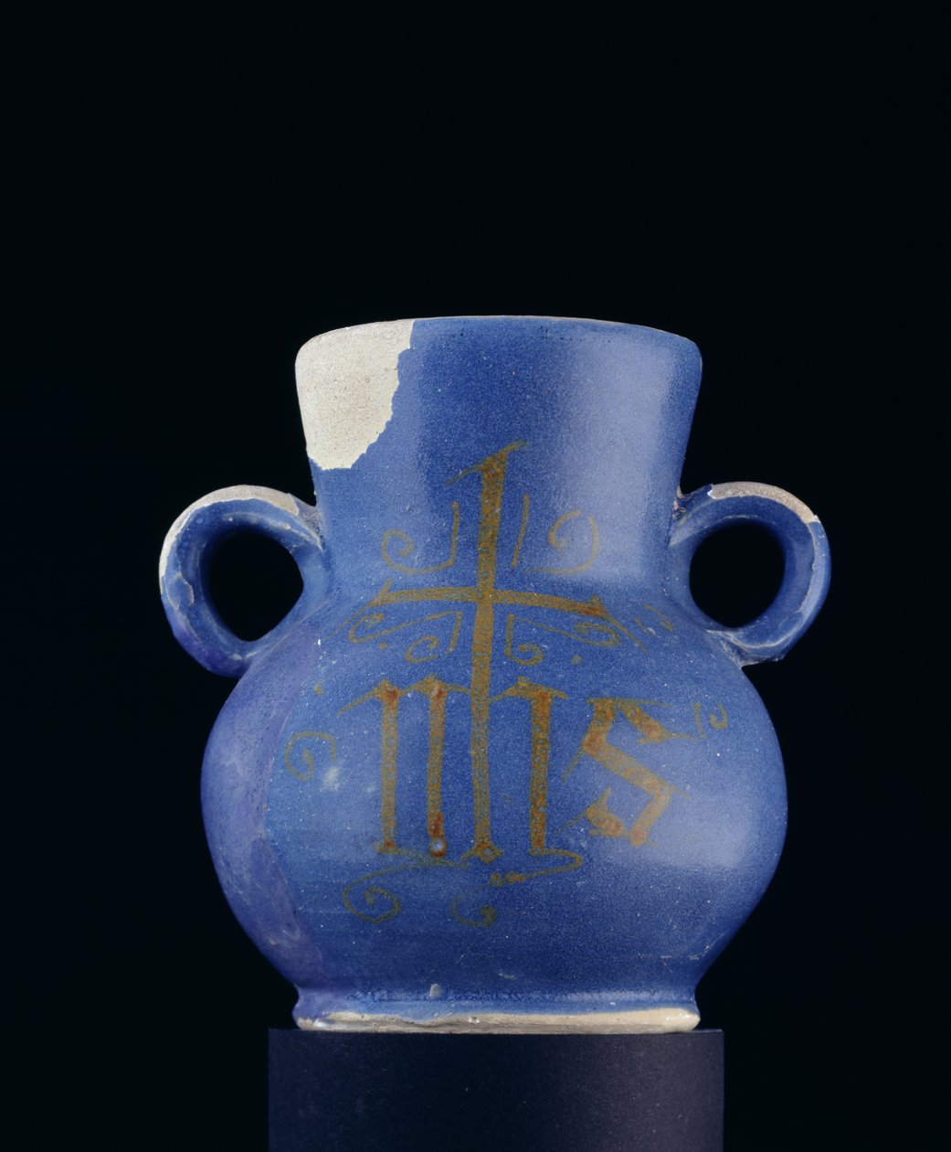 Zinnglasierte Ringvase von School Italian