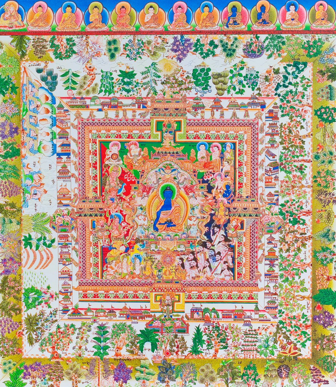 Medizin-Buddha-Mandala, Nepal von School Nepalese