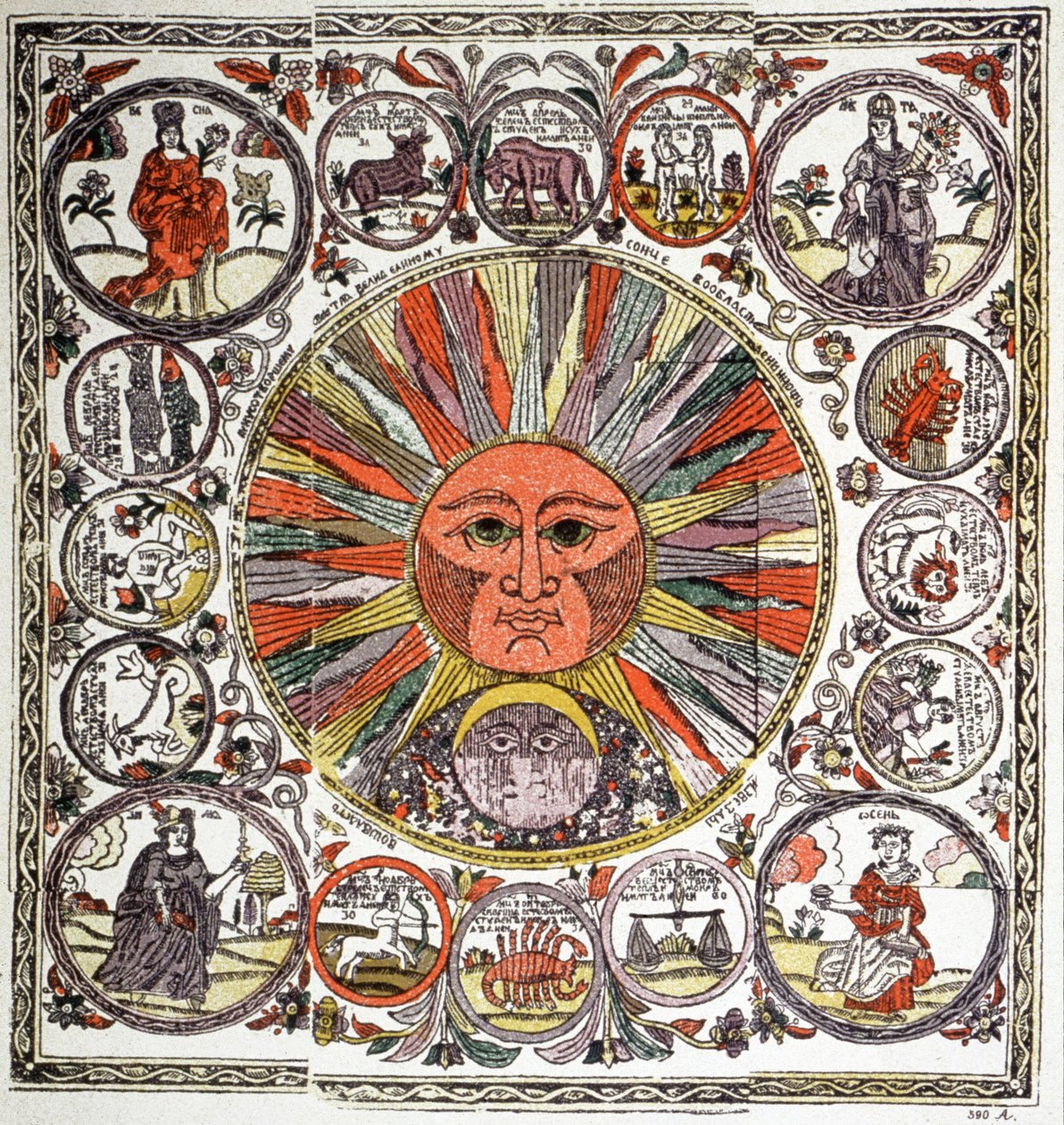 Tierkreiszeichen (Gravur) von School Russian