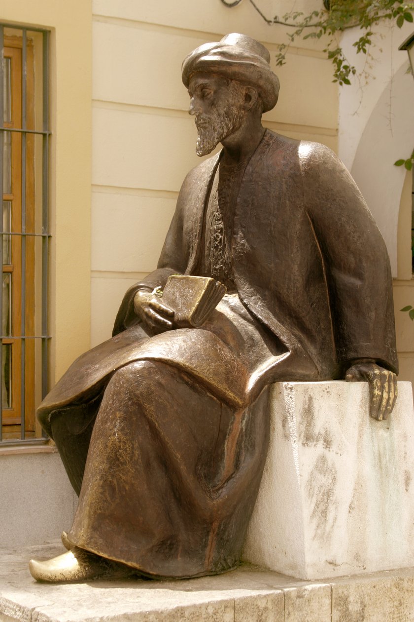 Statue von Moses Maimonides von School Spanish