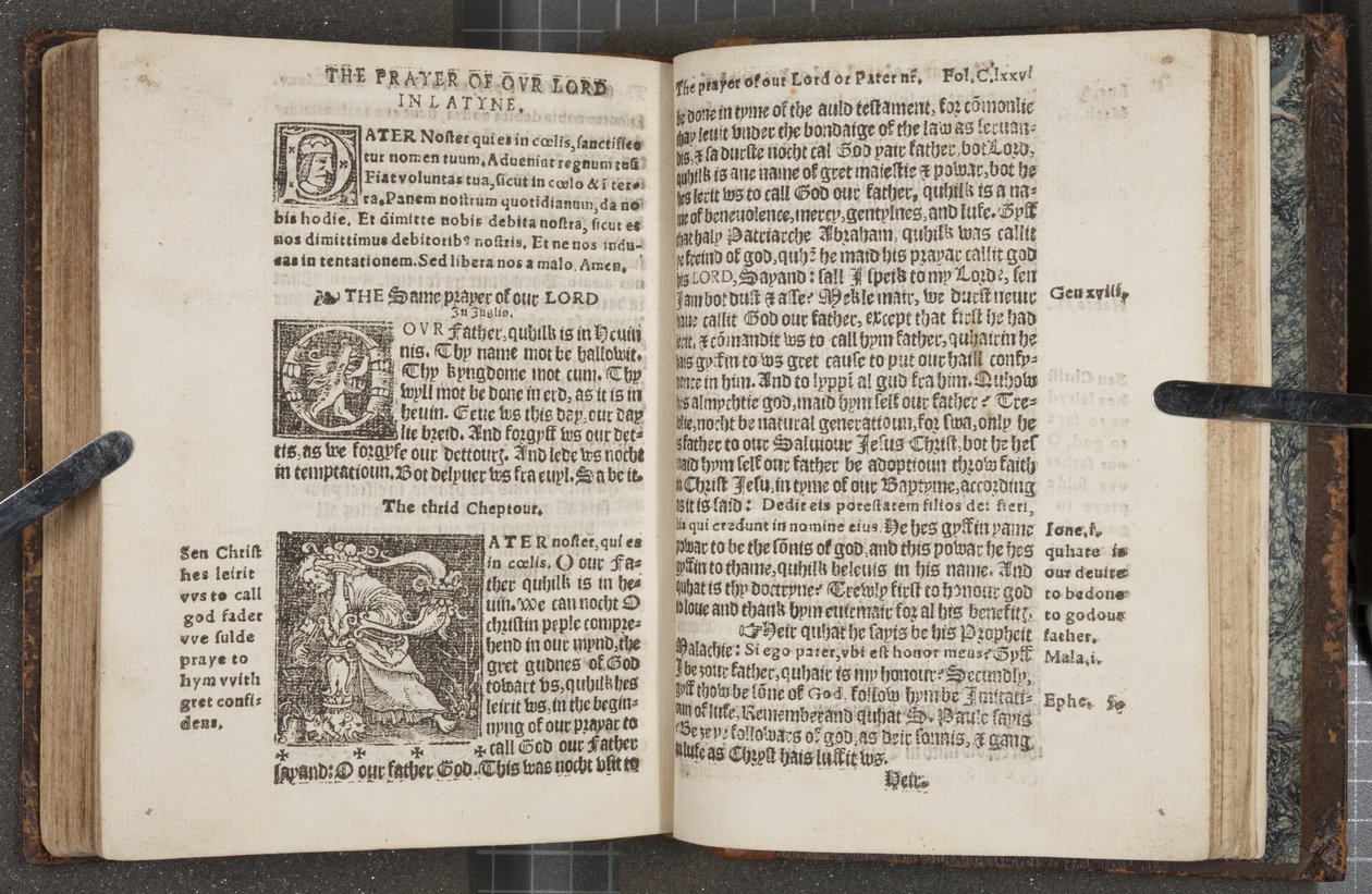 Fol 275 verso 276 recto, aus The Catechisme, 1552 von Scottish School