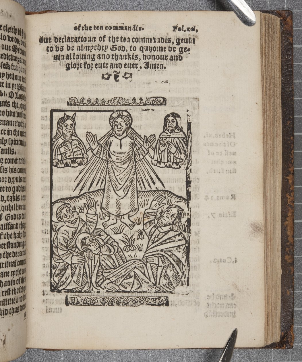 Fol 91, aus The Catechisme, 1552 von Scottish School