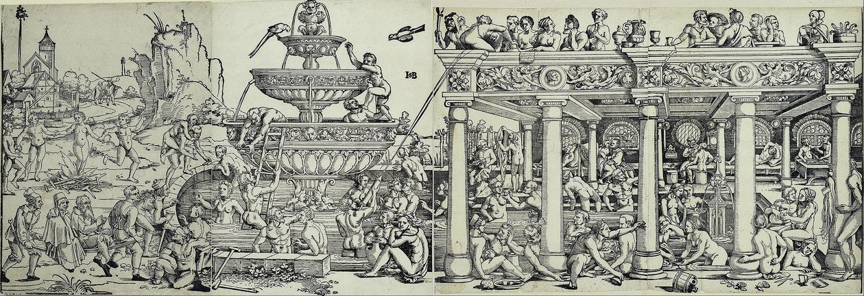 Jungbrunnen und Badehaus von Hans Sebald Beham