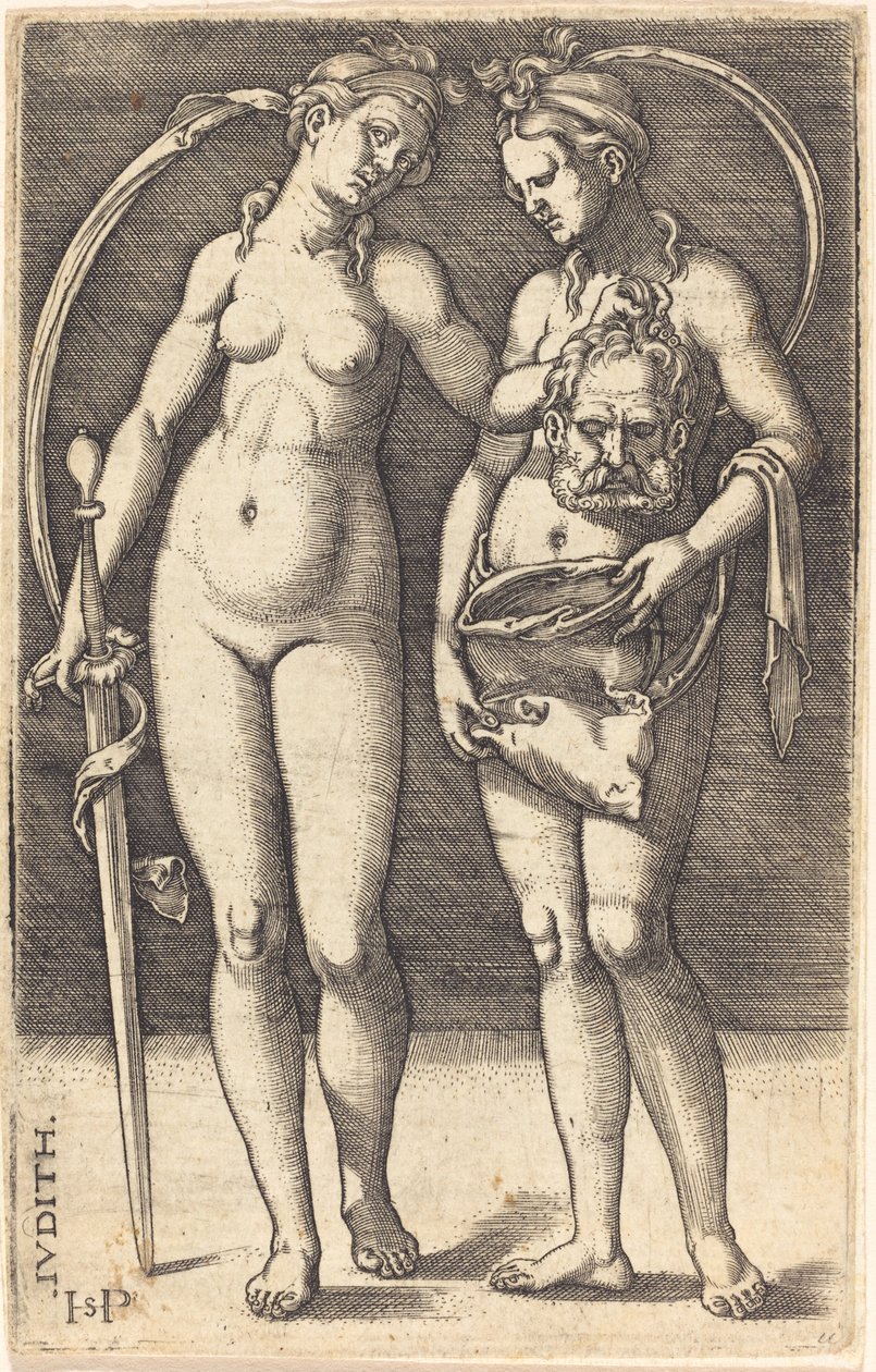 Judith und ihre Dienerin stehend von Sebald Beham
