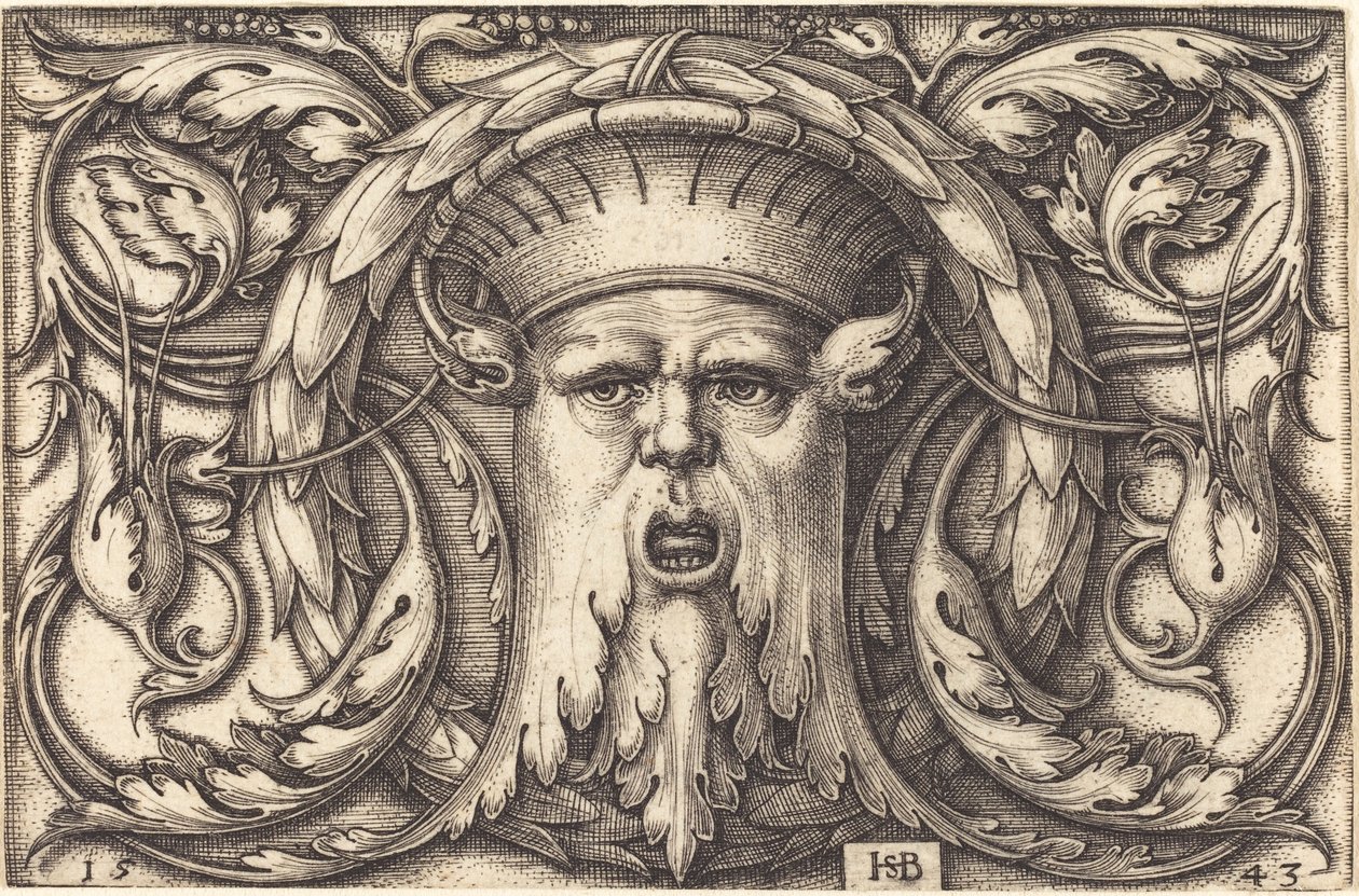 Ornament mit einer Maske von Sebald Beham
