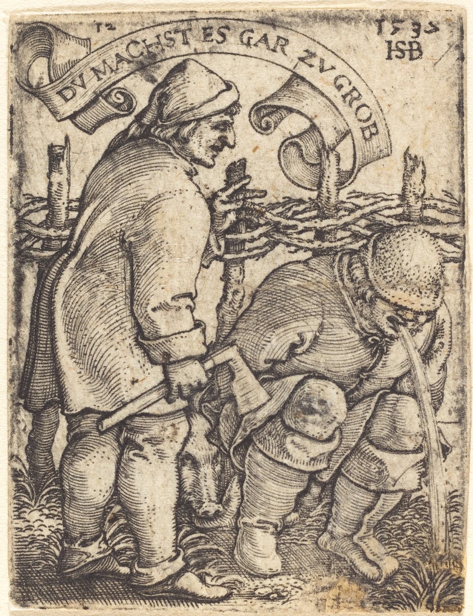 Erbrechender Bauer von Sebald Beham