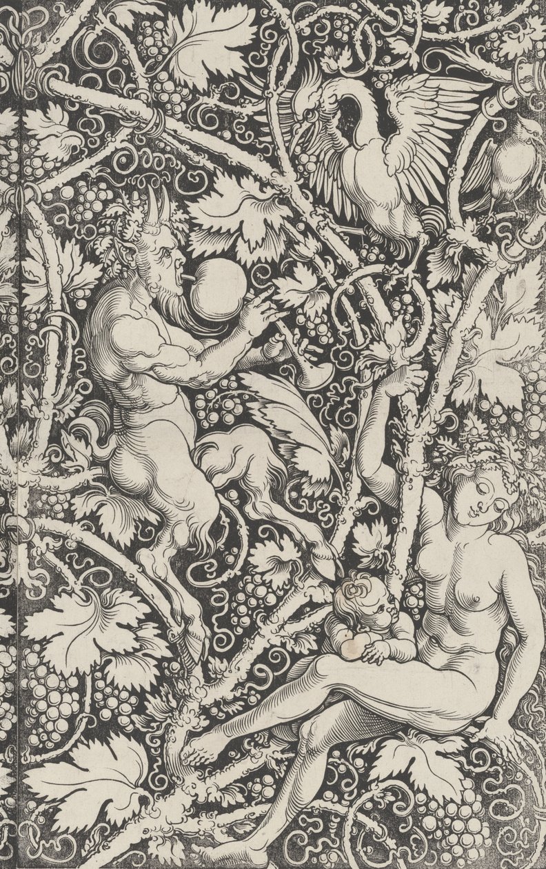 Tapete mit Satyrfamilie, 1515 von Sebald Beham