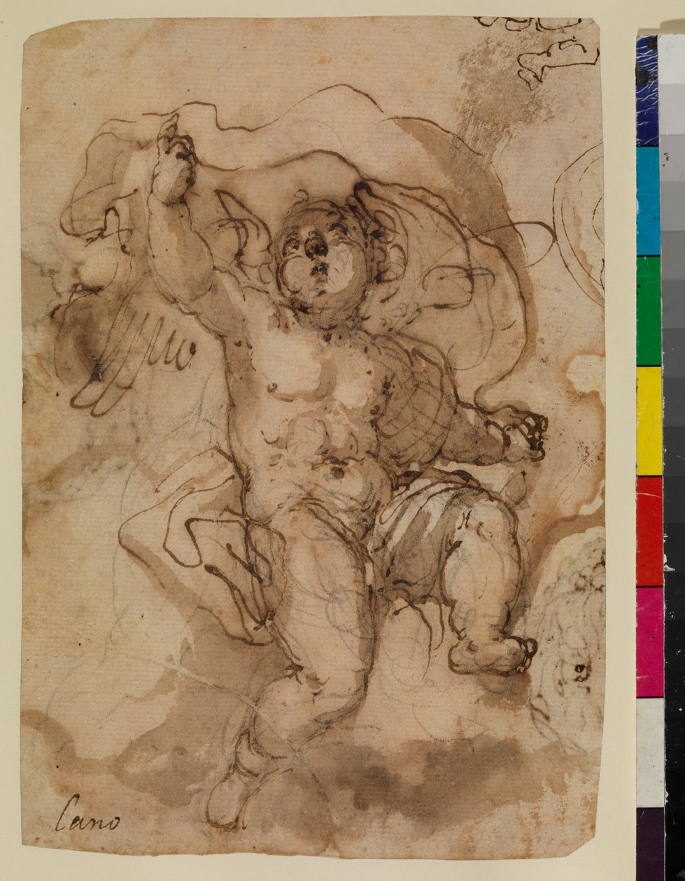Putto auf einer Wolke von Sebastian (attr.to) Munoz