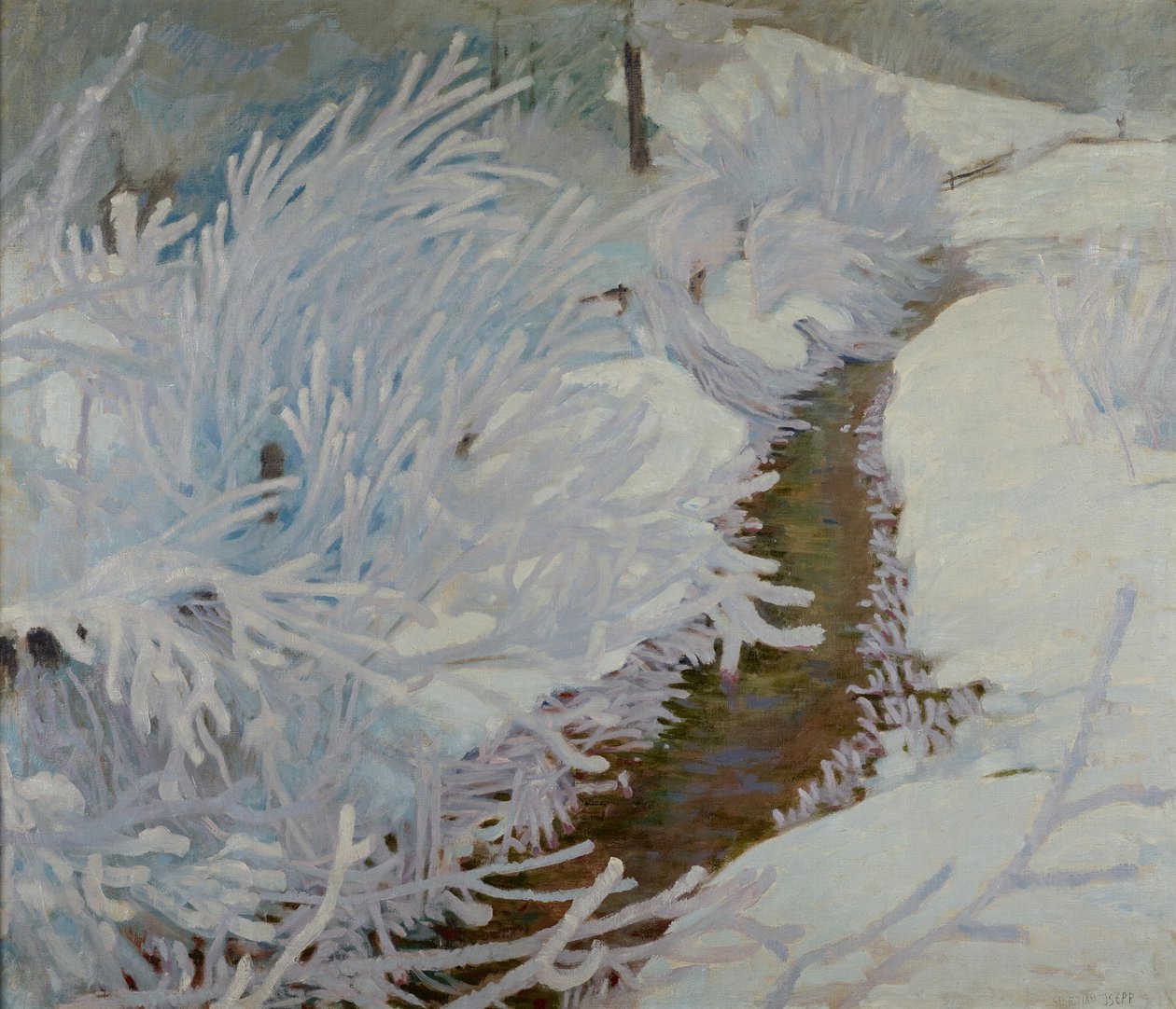 Bach im Winter von Sebastian Isepp