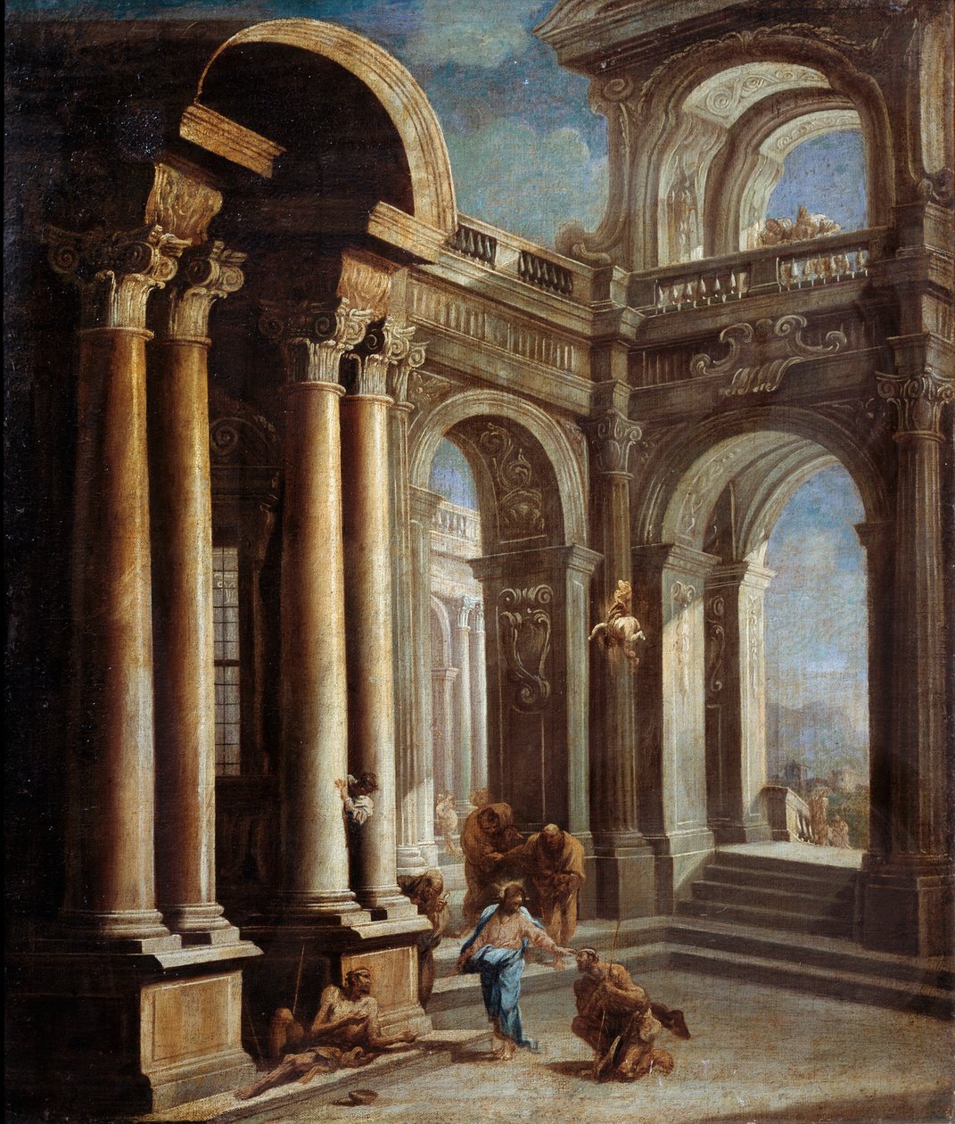 Die Heilung des Blinden von Jericho von Sebastiano Ricci