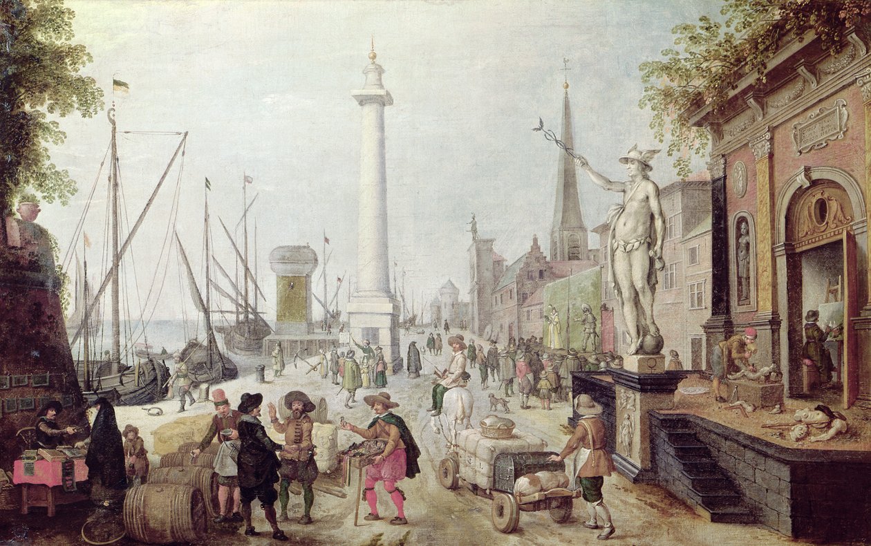 Der alte Hafen von Antwerpen von Sebastian Vrancx