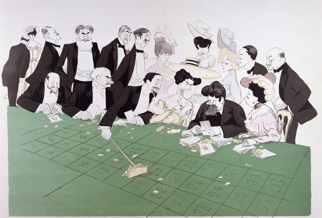 Roulette in Monte-Carlo, ca. 1910 von Sem