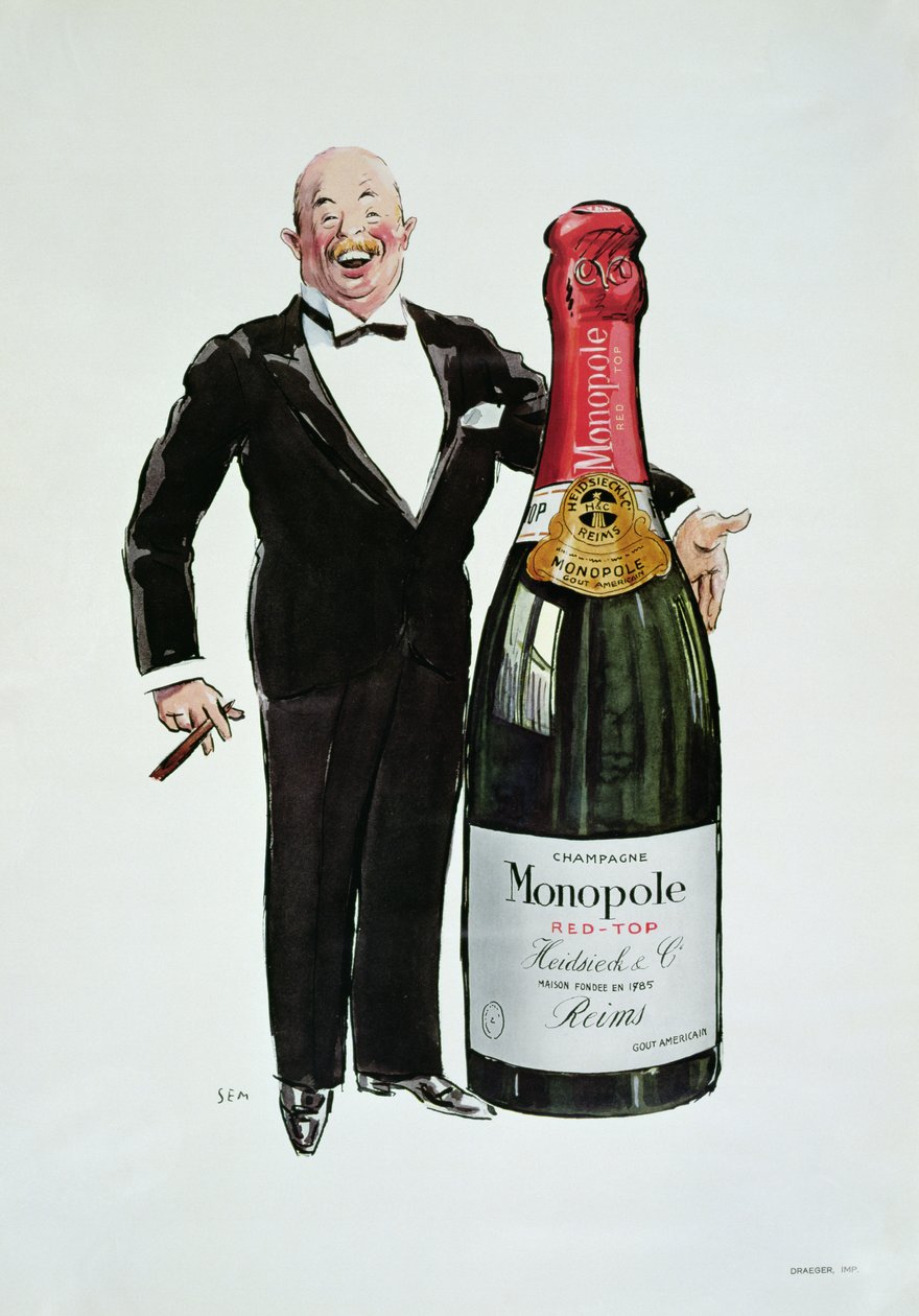 Werbung für Heidsieck Champagner, ca. 1910 von Sem