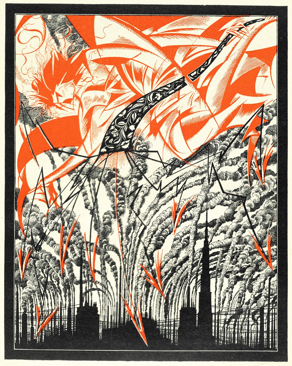 Plakat mit einer Personifikation der Verschmutzung von Sergei Vasilevich Chekhonin