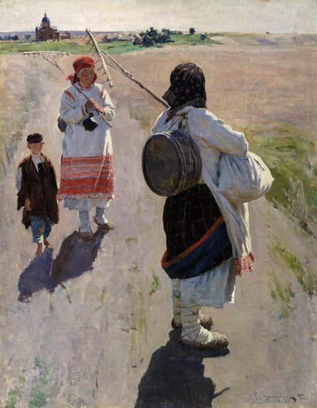 Auf dem Weg zur Arbeit von Sergei Arsenevich Vinogradov