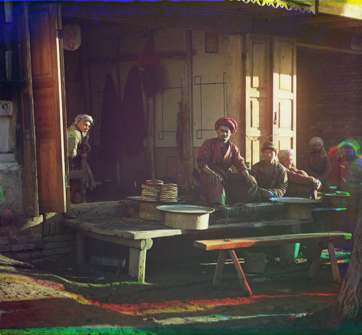 Kebab-Restaurant, Samarkand, 1905-1915 von Sergey Prokudin Gorsky