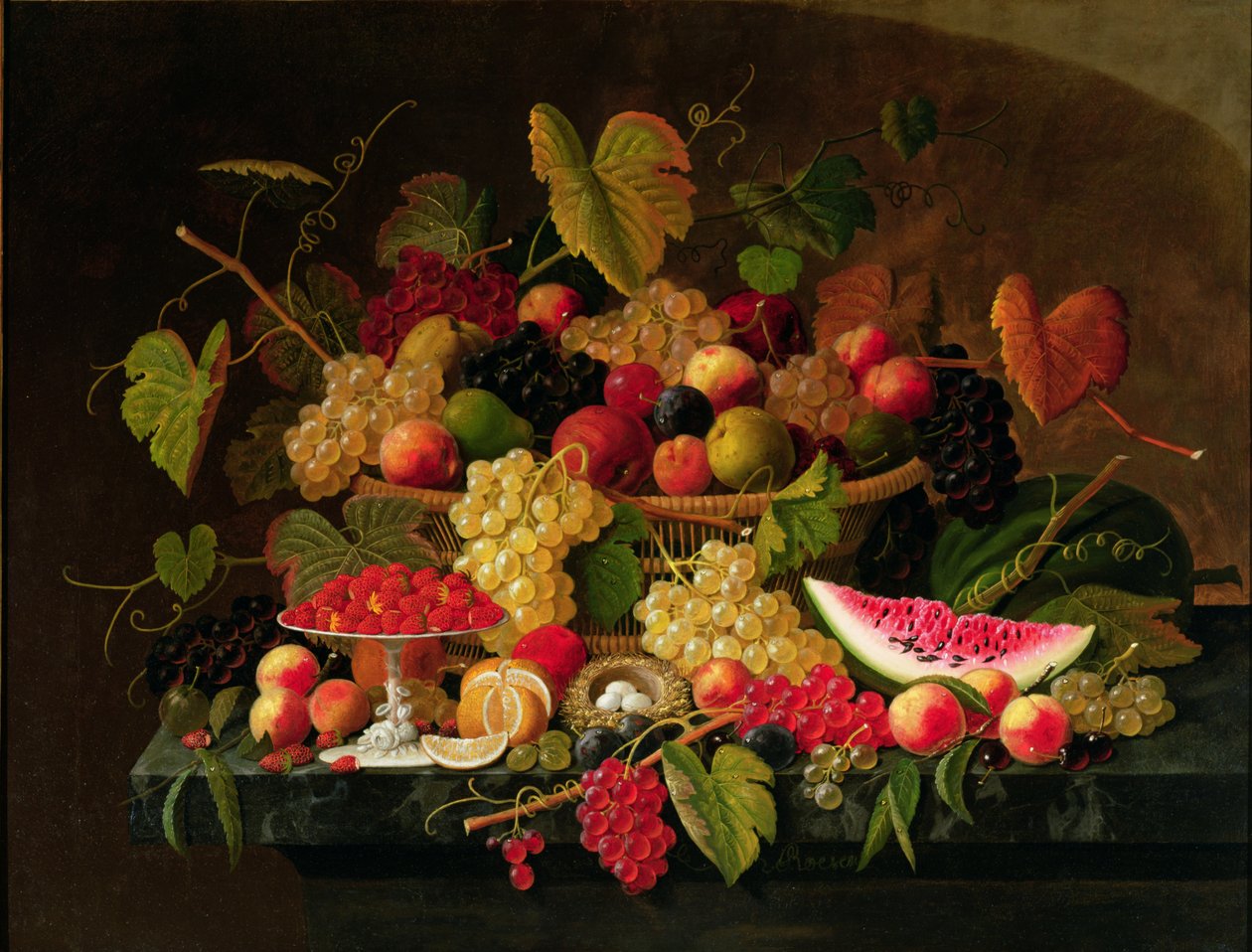 Stillleben mit Früchten von Severin Roesen