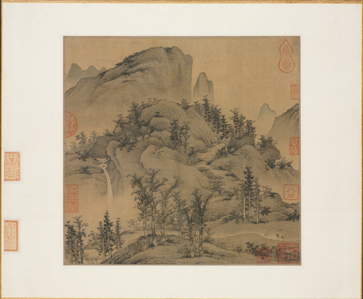 Reisende in Herbstbergen von Sheng Mou