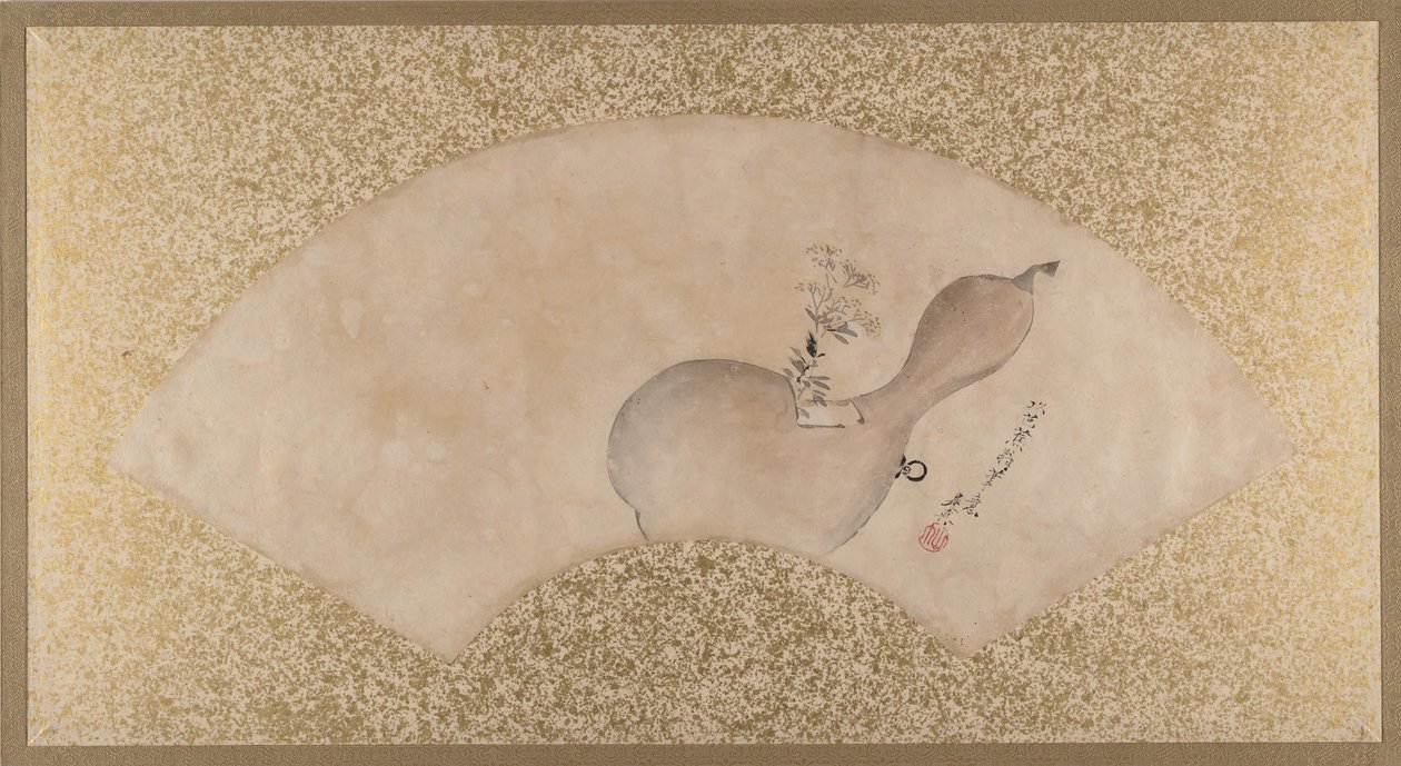 Blumen in einer Kürbisflasche von Shibata Zeshin