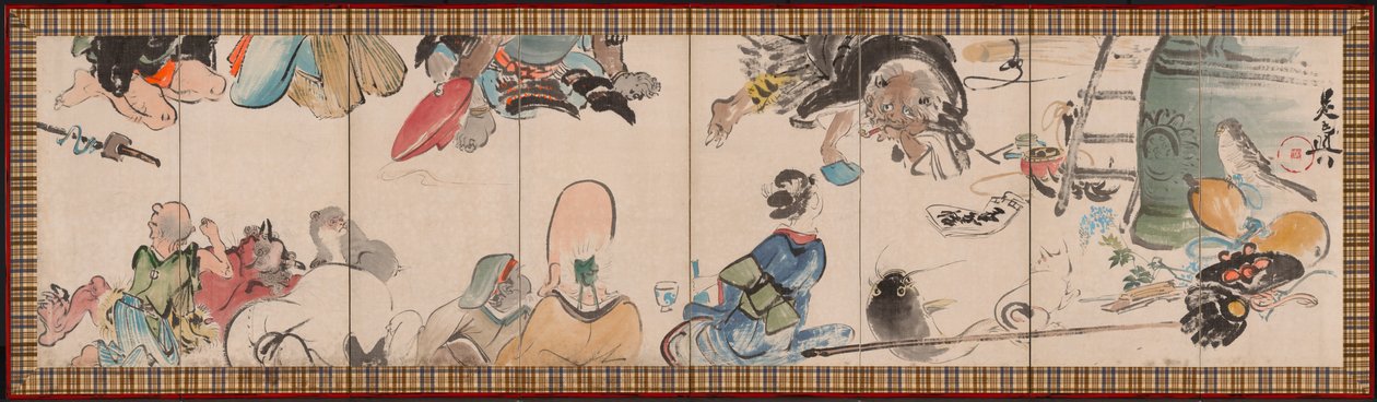 Versammlung von Otsu-e-Subjekten von Shibata Zeshin