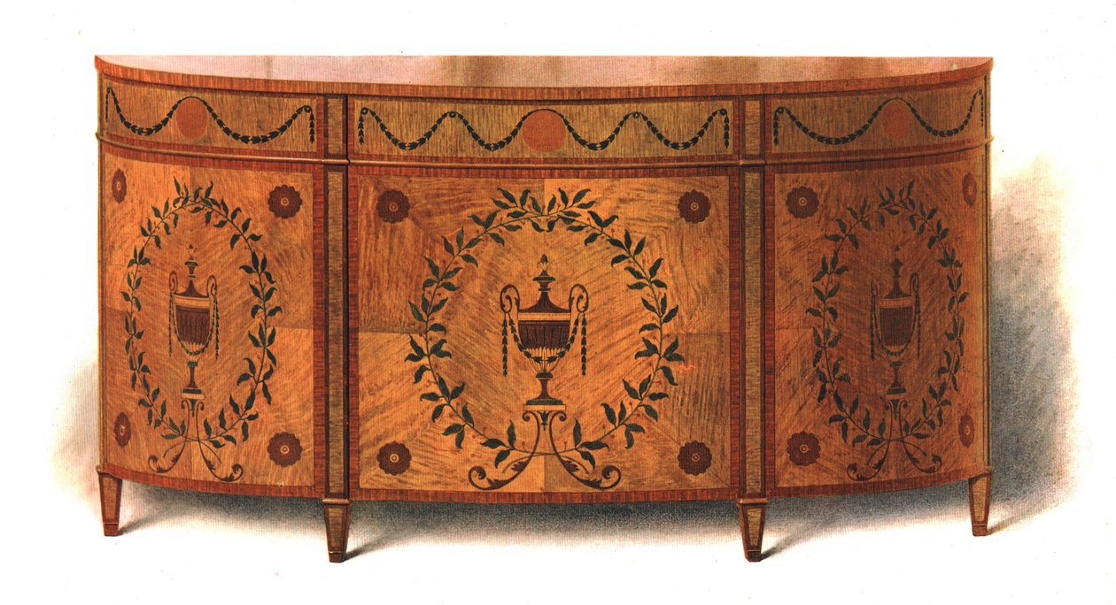 Satinholz-Kommode, 1908 von Shirley Charles Llewellyn Slocombe