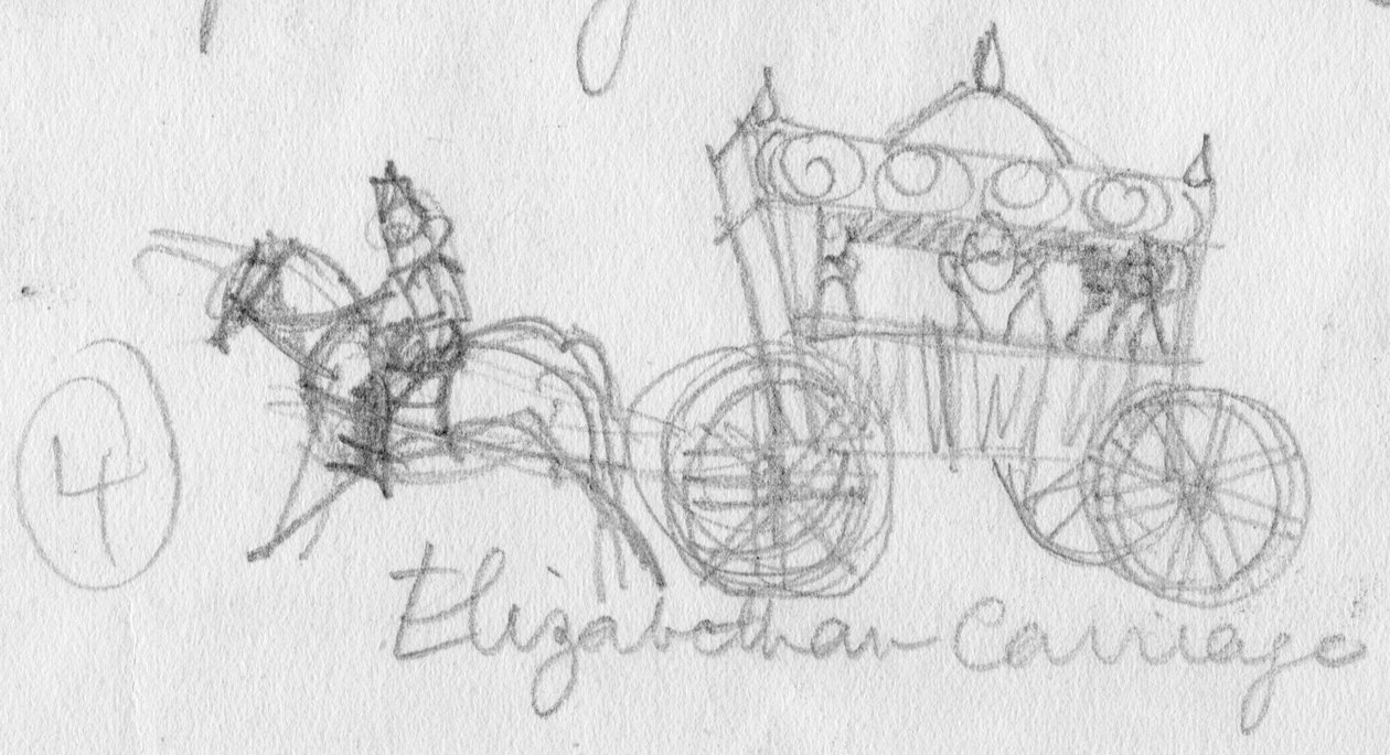Elisabethanische Kutsche, ca. 1950 von Shirley Markham