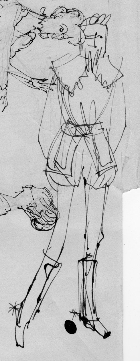 Mann in historischer Kleidung, ca. 1950 von Shirley Markham