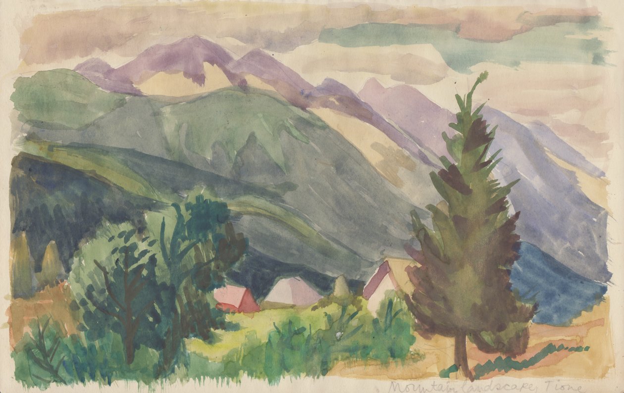 Berglandschaft, Tione, ca. 1950 von Shirley Markham