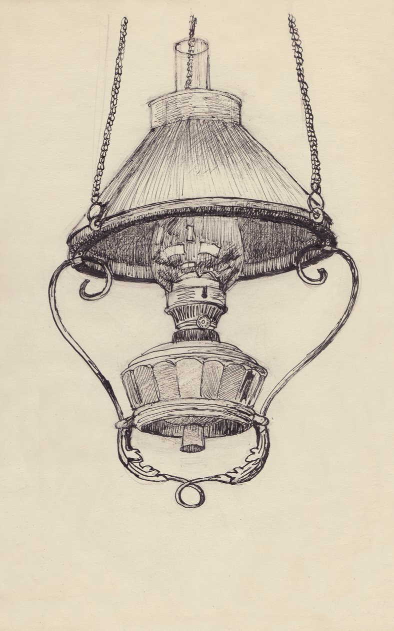 Petroleumlamp, ca. 1950 von Shirley Markham
