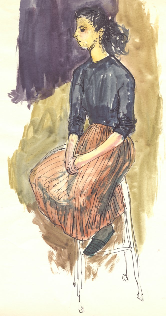 Sitzende Frau, ca. 1950 von Shirley Markham